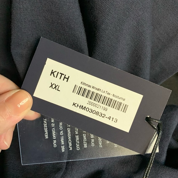 NWT, Kith Kristmas Wreath, l/s tee, Nocturnal. Men’s XXL $140 - Picture 5 of 5